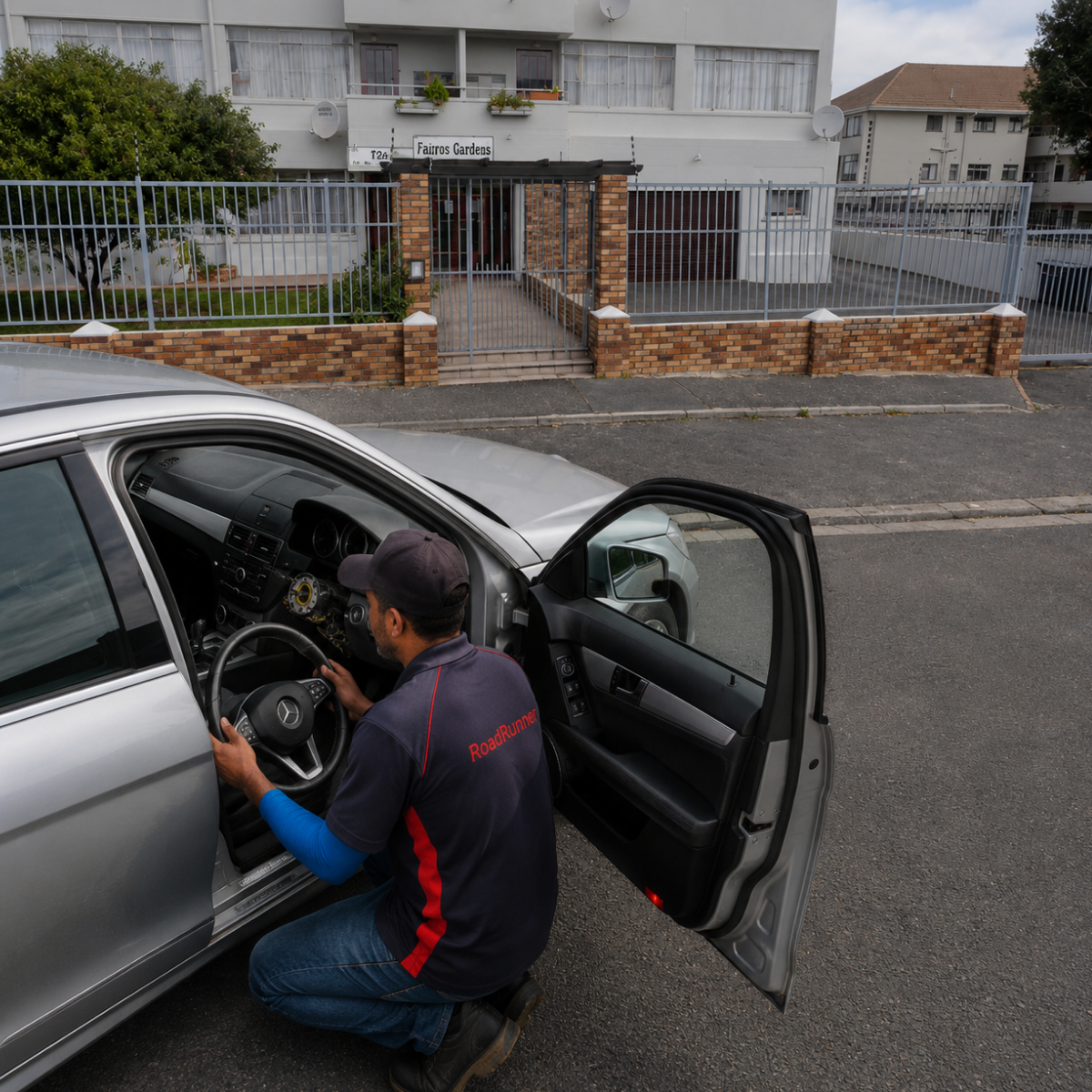 Mercedes-Benz W204 C-Class electronic steering lock fatal jam in Milnerton